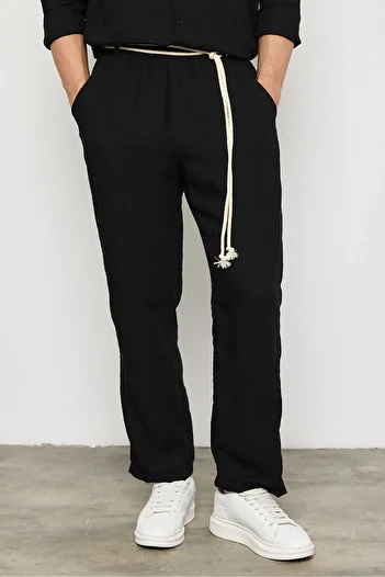 Weyeze Rope Detailed Woven Trousers Ag-Y23098Lns