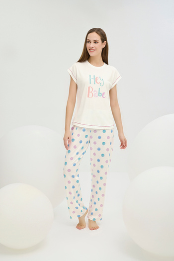 Sevim 16407 Women's Printed Pajama Set