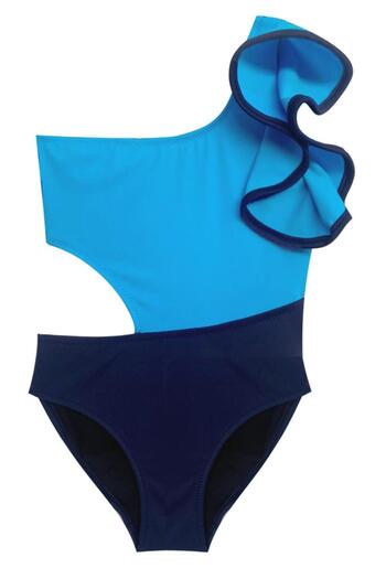 DEEP BEACH Girl's Swimsuit with Flywheel Detail