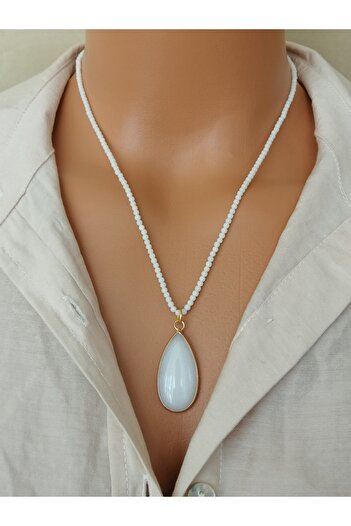LemaStone Natural Stone Necklace ;Aa Quality Coral Natural Stone
