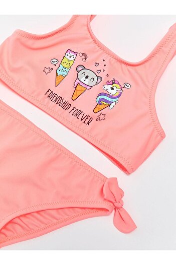 DEEP BEACH Fiyonklu kız çocuk bikini takım