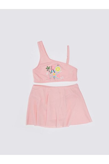 DEEP BEACH Printed Girl's Skirted Bikini Set
