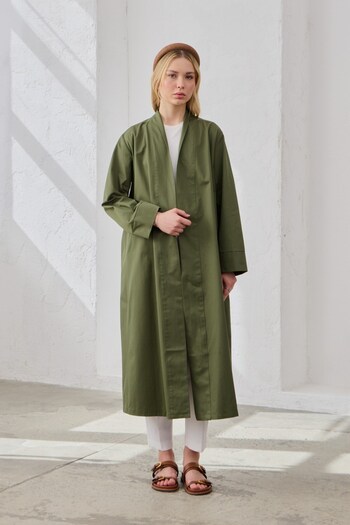 QANU Moon Trench Coat Khaki