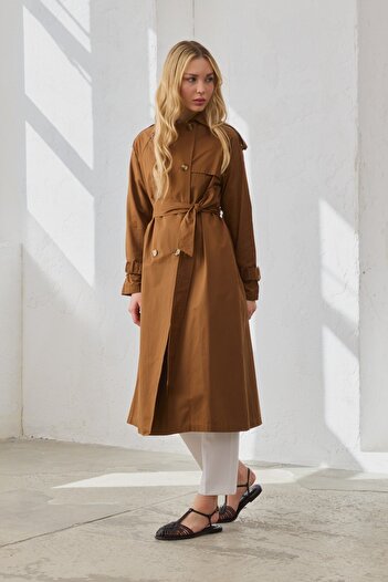 QANU Classic Trench Coat Tan
