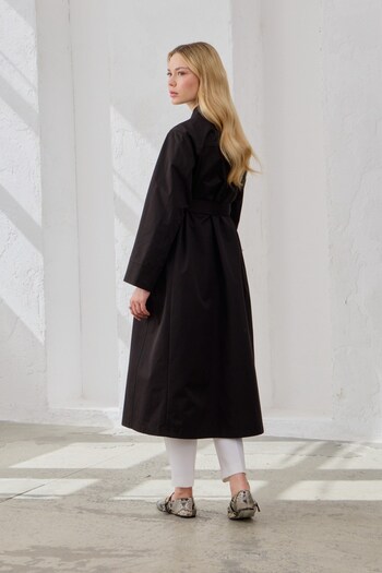 QANU Moon Trench Coat Μαύρο