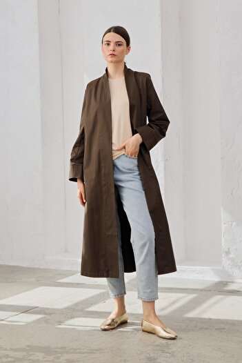 QANU Moon Trench Coat Brown