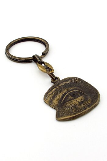Solfera All Seeing One Eye Antique Yellow Metal Keychain Kc247