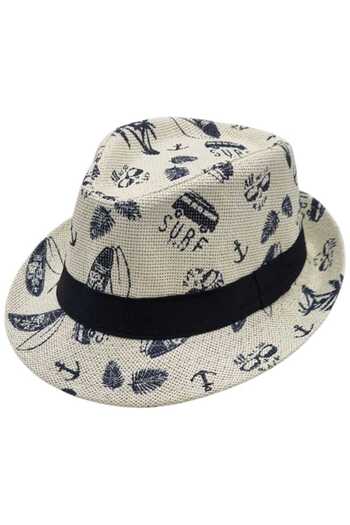 Trenderrs Unisex Children 8 12 Years Straw Fedora Hat