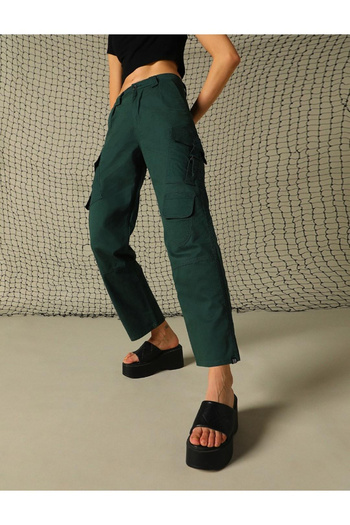 Hubberholme By Styli Solid Mid Rise Pants with Belt Loops