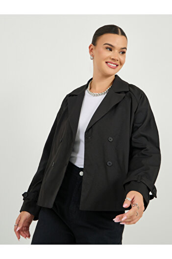 Styli Boxy Fit Double Breasted Trench Jacket