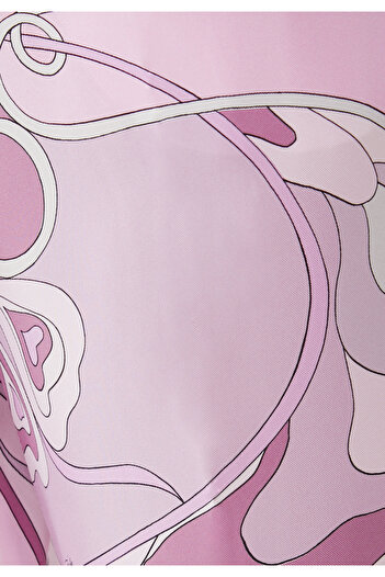 Pucci Orkide Desenli İpek Twill Pantolon