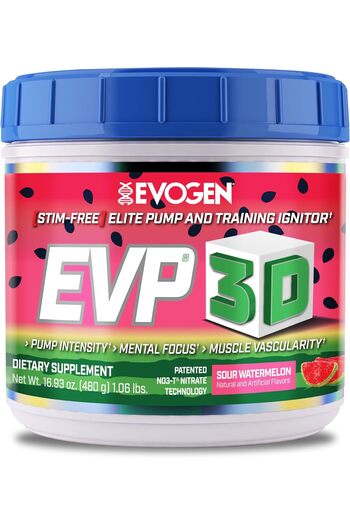 EVOGEN EVP 3D - Stim Free Pre Workout Powder for Men & Women | Sugar Free Non Stim Preworkout with B