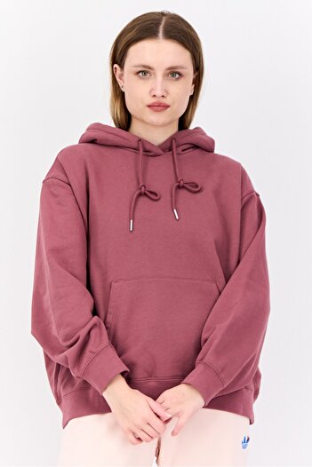 adidas Women Sportswear Fit Long Sleeve Outdoor Hoodie, Mauve