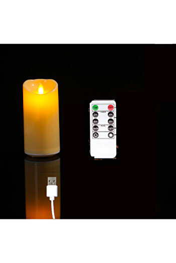 Choice 1 pcs 15 cm height 1 or 3 Pieces USB Charge Remote Control LED Decorative Moving Wick Candles,10/12.