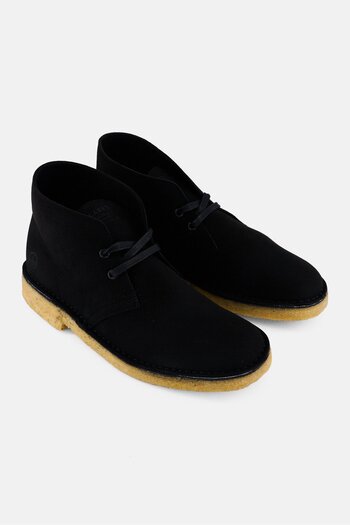 CLARKS Men Standard Lace Up Desert Ankle Boots, Black