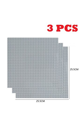 Choice1 32X32 Light Grey 3PCS Classic Base Plates Blocks 32x32 32x16 Dots Building BasePlates Bricks Assembl