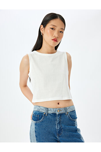 Koton Sleeveless Crop Cotton Basic Women's Tank Top