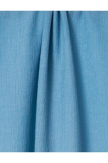 Kayra Blue Shawl: Imported and Bürümcük