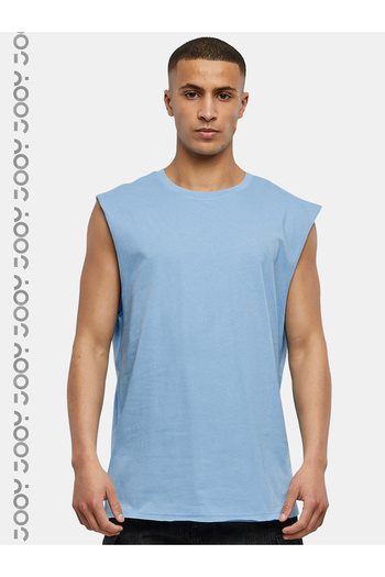 Jooy Baby Blue Men's Cotton Training Sports Athlete Oversize Sleeveless T-Shirt