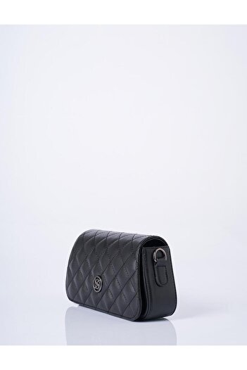Kayra Diamond Patterned Black S Mithine Bag
