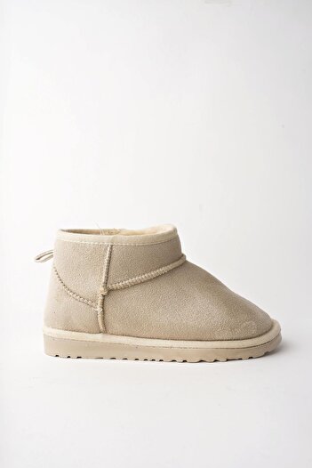 MUGGO SNOW Garantili Unisex Çocuk Kalın Taban İçi Tüylü Günlük Mini Yarım Bot