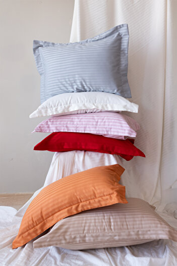 Tekstil Home Hotel Series Striped Satin 83 Wire Oxford Pillow Case 2 Pieces