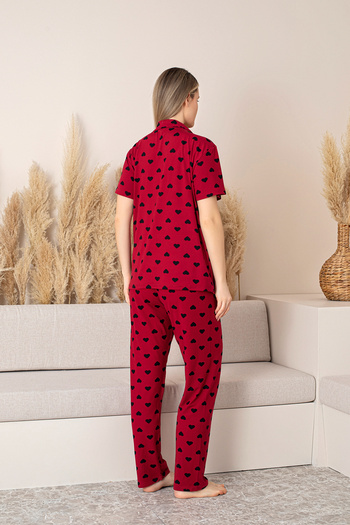 nisaNCa Short-Sleeved Milan Shirt Pajamas Set-Young Mother Series