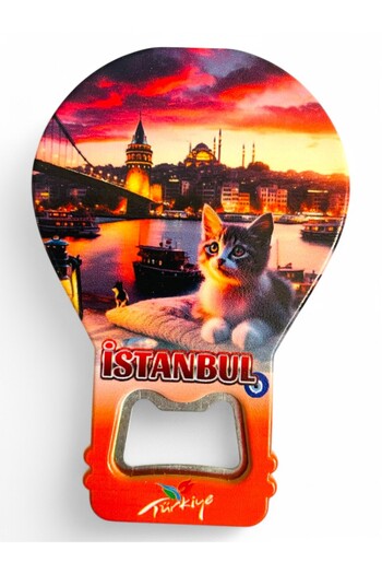 GALATA GIFT Decorative Balloon Angle: Magnetc Soda Gas Angle Galata Tower and Cats