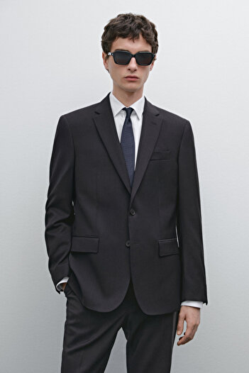 Massimo Dutti Kaşe klasik blazer - Özel Dikim