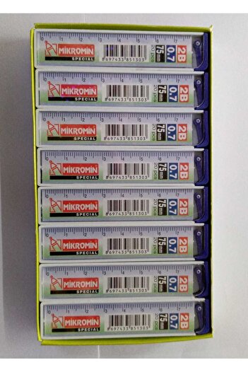 Mikro Min Ruler 2B Pen Tip 0.7 75mm 24 Tubes M-750 Pack