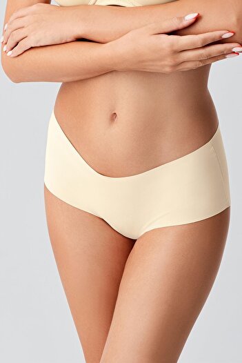 C&City Large Size Non-Slip High Waist Laser Panties C19202 Skin