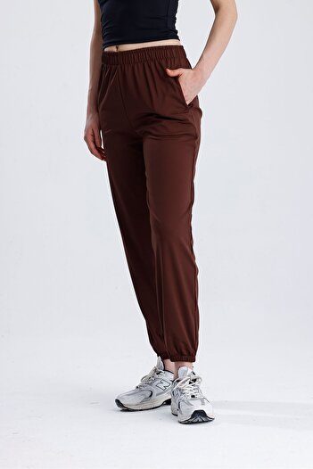 FV Brown Leg Jogger with Elastic Waist