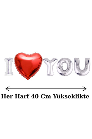 Baloncu Dede Red Heart Latex Balloon 25 Pieces I Love You Text Helium Compatible Balloon Lover and Special Day Balloon
