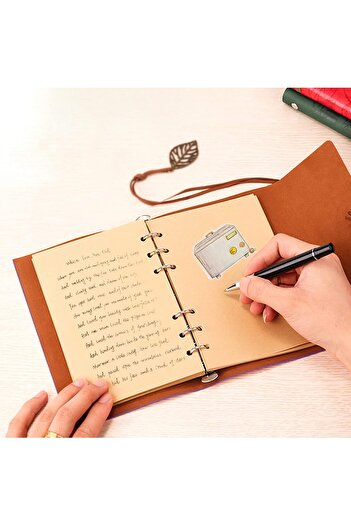 Wolawood Leather Cover Notebook – Vintage, Special Handmade, Unlined Diary, Agenda, Souvenir, Travel Note Book
