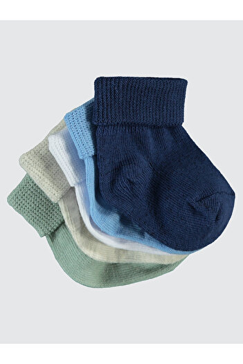 Civil Baby Erkek Bebek 5'li Çorap Set 6-12 Ay Mavi