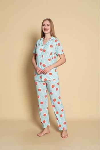 Sude HOMEWEAR Cămașă FEMEI CU Mânecă Scurtă Imprimat Pijama CURR