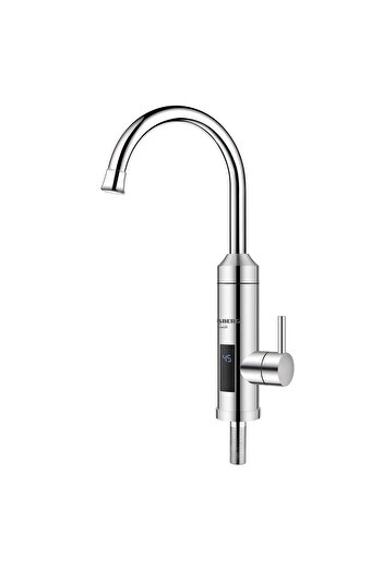 Hausberg Instant electric kitchen faucet HB-F5010, 3600W, LED temperature display, sink mounting, Stainless steel