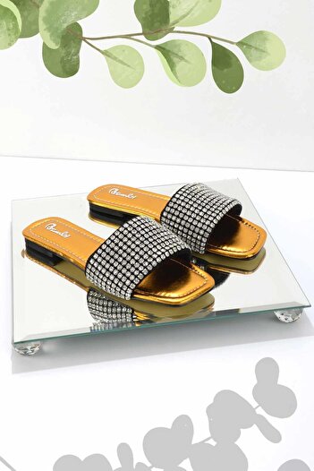 Bambi Metallic Orange Women's Slippers K04284008609