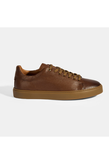 Desa Monikar Tan Men's Leather Laced Casual Shoes