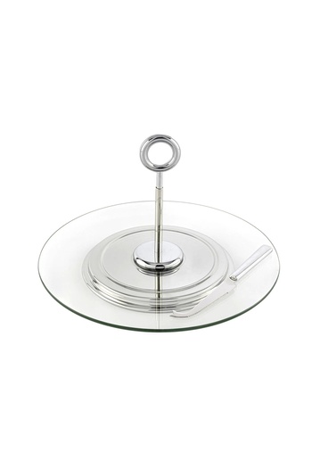 Mikasa Moor Glass Cheese Serving Plate Set 31X20Cm