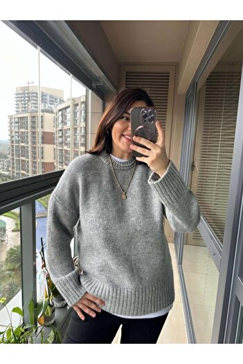 Jose Clothing Pulover de damă, din lână, cu decupaj supradimensionat