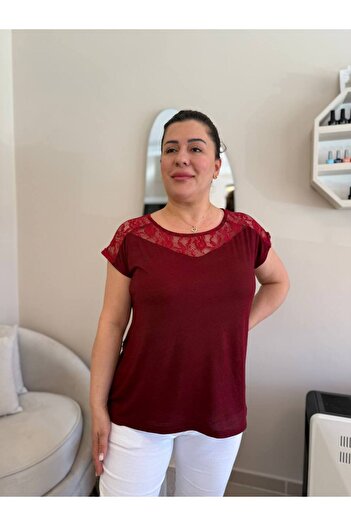 garajmood Borda Lace Collar Large Size Blouse