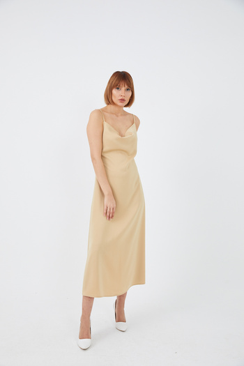 DPARİS Strappy Satin Dress