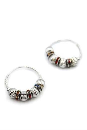 MENESSA Silver Stone Ring and Earrings