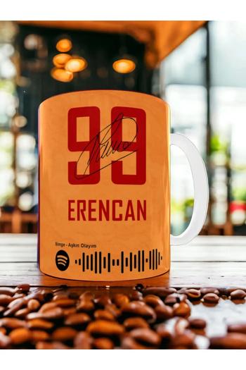 PembeCadde Kişiye Özel Aşkın Olayım Spotify Kodlu Baskılı Hediye Kupa Bardak