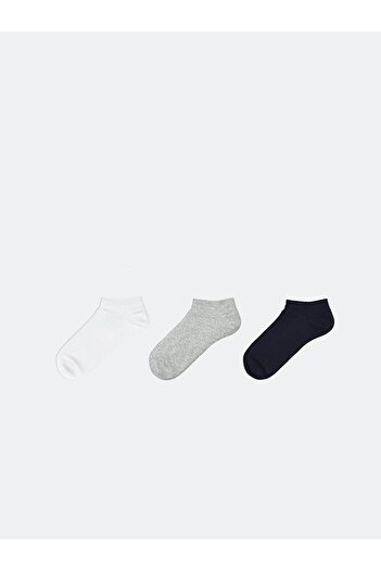 LC Waikiki Lcw Eco Women's Plain Booties Socks 3-Pack