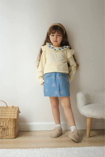 Baby Star Jeans Skirt Girl's Suit 100% Cotton