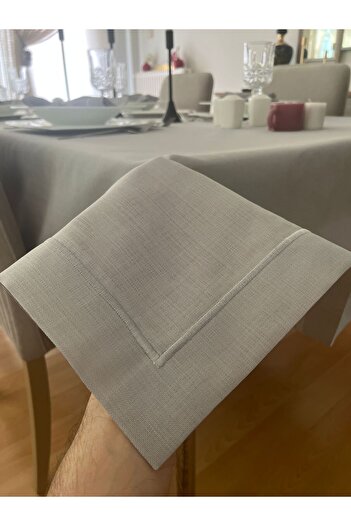 Zeren Home Gray Piko Sarma High Balance Polyester Linen Table Cloth