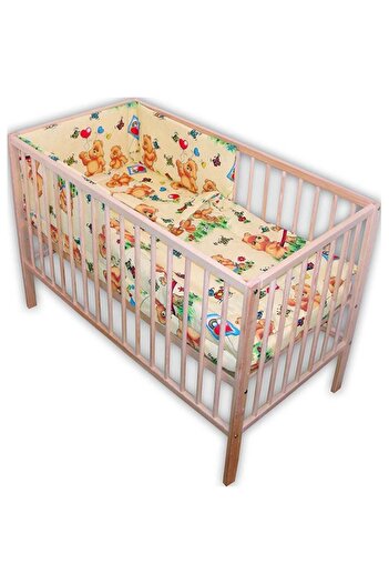 Hubners Playful Bear 4-piece Crib Bedding Set Cream