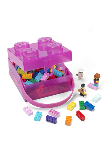 LEGO Box 2x2 - Violet Transparent